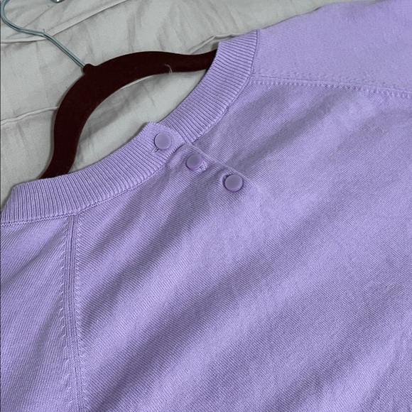 Talbots Lavender Short Sleeve Sweater, Size PM - Picture 6 of 6